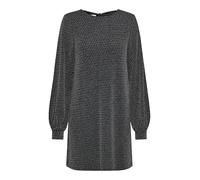 ONLY Damen ONLCAROL L/S Glitter Bow Dress JRS Kleid, Black/Detail:Harlekin Silver, XS