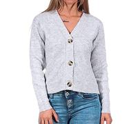 ONLY Damen Onlcarol L/S KNT Noos Cardigan, Light Grey Melange, S EU