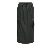 ONLY Damen Onlcashi Cargo Long Skirt WVN Noos, Raven, XS