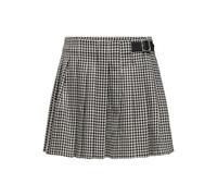 ONLY Damen Onlcath Plisse Check Skirt Xt WVN Rock, Black/Detail:Pumice Stone, 36