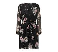 ONLY Damen Onlcera 3/4 Short Dress WVN Noos, Black/AOP:Romantic Flower, XXS