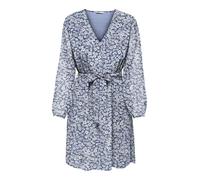 ONLY Damen Onlcera Life 3/4 Short Dress WVN Noos Alltagskleid Mit V-Ausschnitt Und Gürtel In Der Taille, Vintage Indigo, X-Large