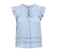 ONLY - ONLCHARIS LIFE SL TIE NECK TOP WVN CC Light Blue Denim - Gr. - XS