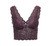 ONLY Damen Onlchloe Lace Glitter Bra Acc, Winetasting, L