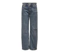 ONLY Damen ONLCOBAIN REG Wide Tint DNM DOT Jeans, Dark Blue Denim/Detail:Tinted, 32W x 30L