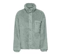 Plüschjacke ONLY "ONLCONTACT LIFE OVERSIZED CC OTW", Damen, Gr. S, grün (grün milieu), Web, Obermaterial: 100% Polyester, unifarben, regular fit normal, Bündchen, Jacken, Kunstfaser (84717420-S) grün 