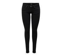 Skinny-fit-Jeans ONLY "ONLCORAL SL SK POWER DNM", Damen, Gr. 31, Länge 30, schwarz (schwarz denim), Denim/Jeans, Obermaterial: 92% Baumwolle, 6% Polyester, 2% Elasthan, Abriebeffekte, Jeans Skinny-fit