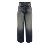 ONLY Damen ONLDEMI MW Wide Tint DNM TAI Hose, Dark Blue Denim, 32W x 30L