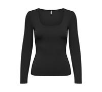 ONLY - ONLEA L/S 2-WAY DEEP NECK TOP JRS NOOS - Farbe - schwarz - Größe - XL