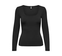 ONLY Damen Onlea L/S 2-Way Deep Neck Top JRS Noos, Schwarz, XL