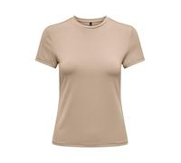 ONLY Damen Onlea S/S Top O-Neck JRS Noos, Humus, X-Small