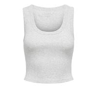 ONLY Damen Onleasy S/L Tank Top JRS Tanktop, Light Grey Melange, Small