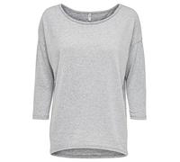 ONLY Damen Onlelcos 4/5 Solid Top Jrs Noos Langarmshirt, Light Grey Melange, XS EU