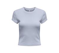 ONLY Damen Onlelina S/S O-Neck Short Top JRS Noos, Soft Chambray, XXL