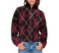 ONLY ONLELINE LIFE L/S ZIP TEDDY SWT Damen | BLACK COFFEE NOMAD + CABERNET + LABEL BROOKLYN | XL