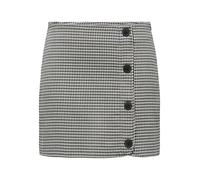 ONLY Damen ONLELIZA-Lettie HW Check Skirt TLR Rock, Black/Detail:Pumice Stone & Cloud Dancer, 38