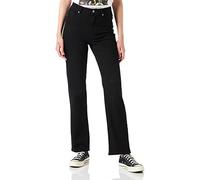 ONLY Damen Onlemily Hw Long Straight Pant Pnt Ptt Hose, Schwarz, 28W / 30L EU