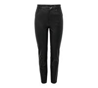 Only Damen Hose Onlemily Hw St Ank Faux Leather Pnt Noos 15209293 Schwarz