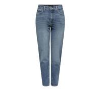 ONLY Damen Onlemily Hw Straight ANK DNM Azg611 Jeans, Dark Blue Denim, 27W x 30L