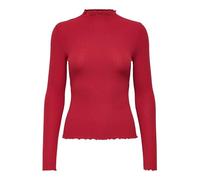 ONLY Damen Onlemma L/S High Neck Top Noos JRS Langarmshirt, High Risk Red,S