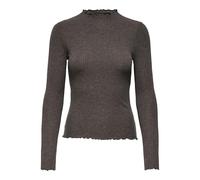 ONLY Damen Onlemma L/S Noos JRS Comfort Fit High Neck Top Mit Femininen Rüschen, Java, S