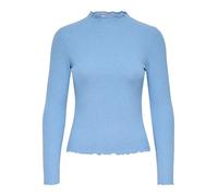 ONLY Damen Onlemma L/S Noos JRS Comfort Fit High Neck Top Mit Femininen Rüschen, Ultramarine, XXL