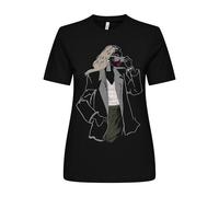 ONLY Damen Onlemma Life Reg S/S Lady Top JRS, Black, M