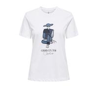 ONLY Damen Onlemma Life Reg S/S Lady Top JRS Noos, Bright White, L