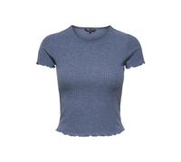 ONLY Damen Onlemma S/S Short Top Noos Jrs Top Mit O-Ausschnitt Für Den Alltag Mit Rüschen