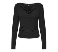 ONLY Damen Onlfree L/S Structure Boatneck JRS Top, Black, M