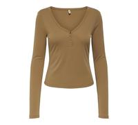 ONLY Damen Onlfree Life L/S Placket Rib Top JRS Onlfree Life L/S Placket Rib Top JRS (1er Pack)
