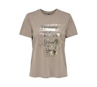 Kurzarmshirt ONLY "ONLFREE LIFE MODAL S/S ATELIER TOP JRS", Damen, Gr. M, mountain trail print:librarian harmony, Jersey, Obermaterial: 70% Modal, 30% Polyester, bedruckt, regular fit normal, Rundhals