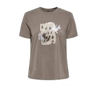 Only Damen Onlfree Life Reg S/S Leaf Top Box JRS, Walnut, Small