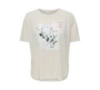 ONLY Damen ONLFREE Life S/S Print TOP Box JRS T-Shirt, Birch/Print:Eucalypsus, Large