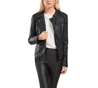 ONLY Damen Onlfreya Faux Leather Biker Otw Noos, Schwarz, 38