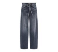 Straight-Jeans ONLY "ONLGIANNA MW STRAIGHT DNM DOT003 NOOS", Damen, Gr. 28, Länge 30, special blau grau denim, Denim/Jeans, Obermaterial: 100% Baumwolle, unifarben, lang, Jeans Straight-Jeans, Baumwol