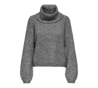 ONLY Damen Onlgila Life Ls Rollneck Bf KNT, Medium Grey Melange, S
