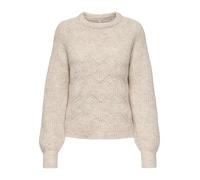 Only Relaxed Fit Strickpullover mit Woll-Anteil Modell 'GILA' in Offwhite, Größe XL