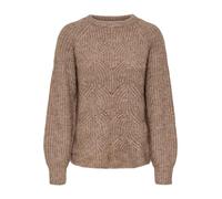 Only Relaxed Fit Strickpullover mit Woll-Anteil Modell 'GILA' in Camel Melange, Größe XL