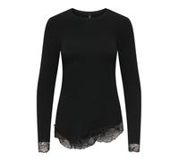 ONLY - ONLGLAMOUR L/S LACE DETAIL TOP JRS Black - Gr. - XL