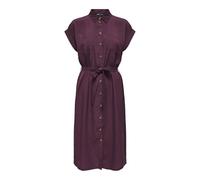 ONLY Damen Onlhannover S/S Shirt Dress Noos WVN Blusenkleid Mit Bindegürtel, Winetasting, 38
