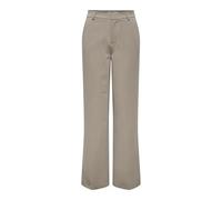 ONLY Damen Onlhattie-Lana Hw W Mel Pant TLR Hose Mit Weitem Bein Mit Gerader Taillierter Passform Und Hoher Taille, Taupe Gray, 32 W/32 L