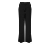 ONLY Damen Onlhattie-Lana Hw W Mel Pant TLR Hose Mit Weitem Bein Mit Gerader Taillierter Passform Und Hoher Taille, Black, 32W x 32L