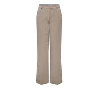 ONLY Damen Onlhattie-Lana Hw Wide Mel Pant TLR Hose, Taupe Gray/Detail:Melange, 42W x 32L