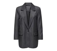 ONLY Damen Onlhattie-Lana L/S Overs Mel TLR Blazer, Dark Grey Melange, 38