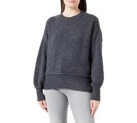 ONLY Damen Onlhazel Ls O-neck Bf Knt, Dark Grey Melange, L