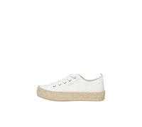 ONLY Damen Onlida-1 Lace Up Espadrille Sneaker Espandrillos, Creme, 40 EU