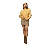 ONLY Damen Onlida Life Ls High Neck KNT Pullover, Fall Leaf/Detail:Melange, Small