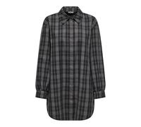 ONLY Damen Onlimma L/S Ovs Check Shacket Xt PNT Mantel, Grau, L