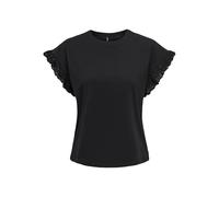 ONLY Damen Onliris S/S Emb Top JRS Noos, Schwarz, S